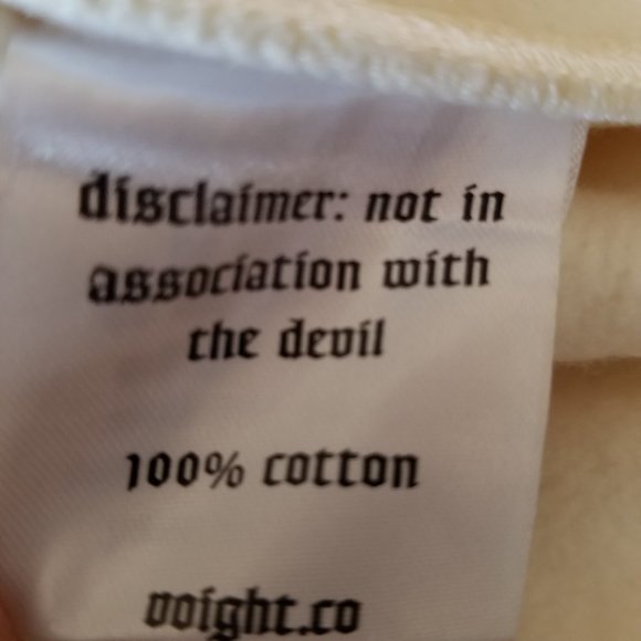 Voight by Valentina Made in Hell Creme Drawstring Cotton Sweat Shorts Medium - Picture 4 of 7